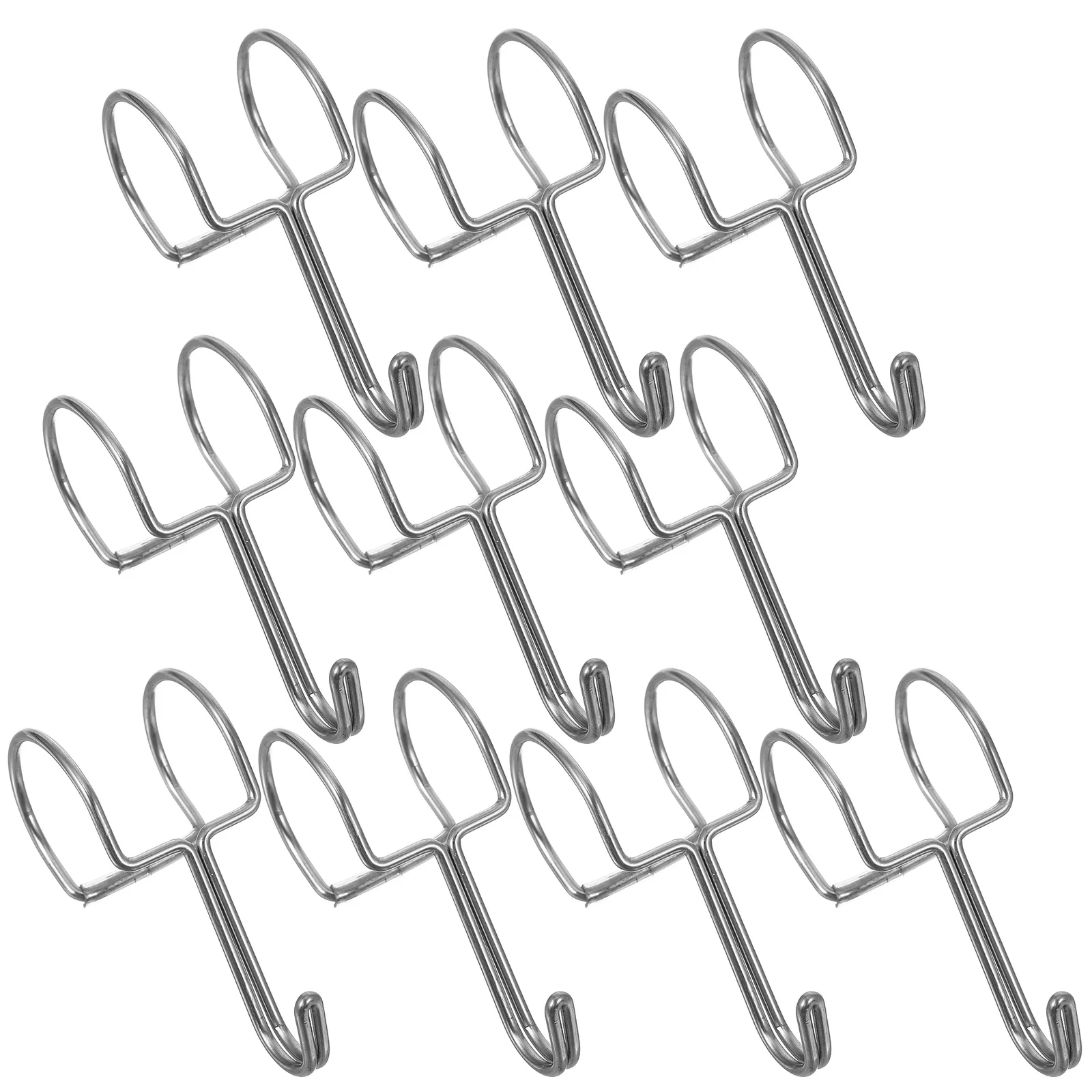 10 szt. Okrągłe haczyki ze stali nierdzewnej, wiatroodporne, wytrzymałe, do ubrań, doniczek, metalowe organizery do wieszania