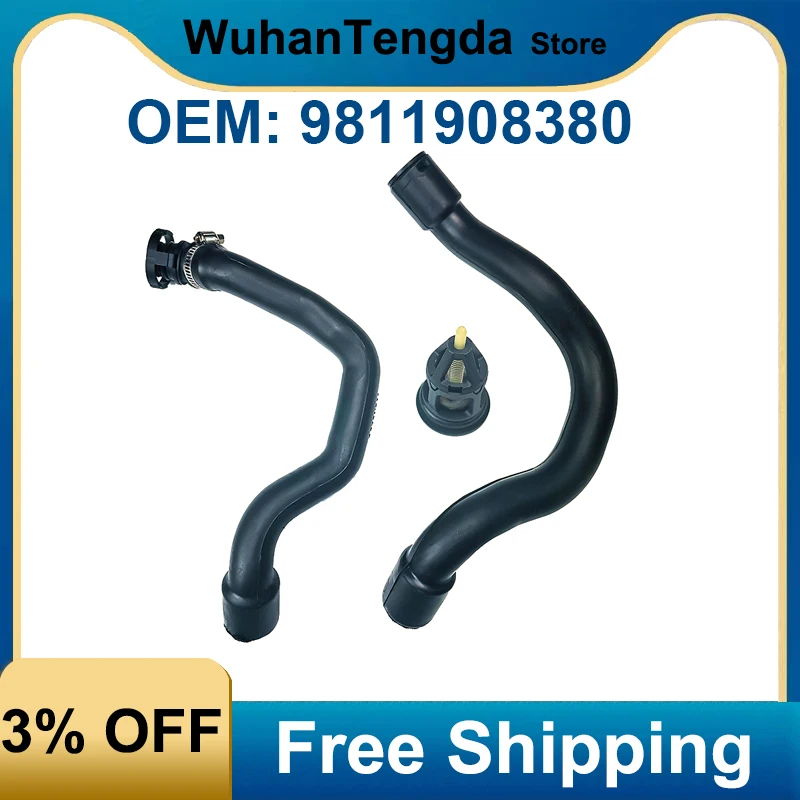 9811908380   Nowa rura powietrzna turbosprężarki z zaworem V 763382280   Dla Peugeot 3008 408 508 1.6T Citroen C4L C5 DS darmowa wysyłka