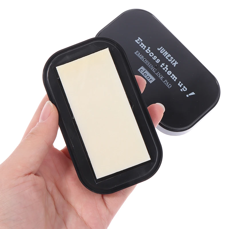 1Pc Transparant Emboss Inkpad Viscositeit Zwevend Inktkussen Doorzichtig Plakkerig Inktkussen