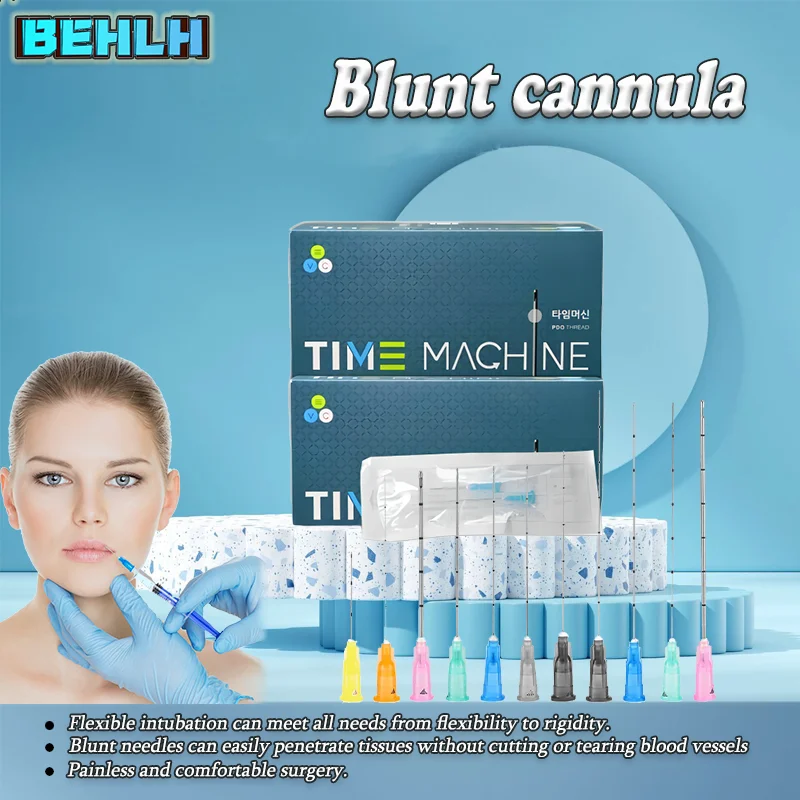 

50pcs Disposable Blunt Tip Cannula Needle For Filler Injection 18G 21G 22G 23G 25G 27G 30G Uric Acid Facial Filling Nose 1 box