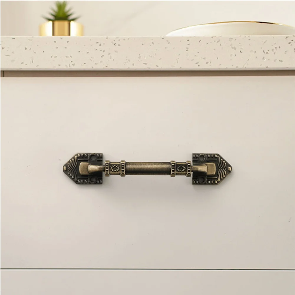 

Дверная ручка в европейском античном стиле из алюминиевого сплава для шкафов, мебельных ящиков, раздвижных дверей бронзового цвета