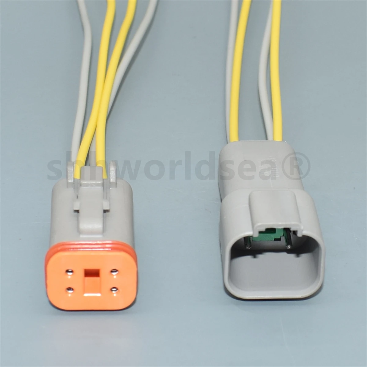 shhworldsea  DT Series Male Female 4 Pin Waterproof Electrical Wire Connector Plug Kit DT06-4S DT04-4P