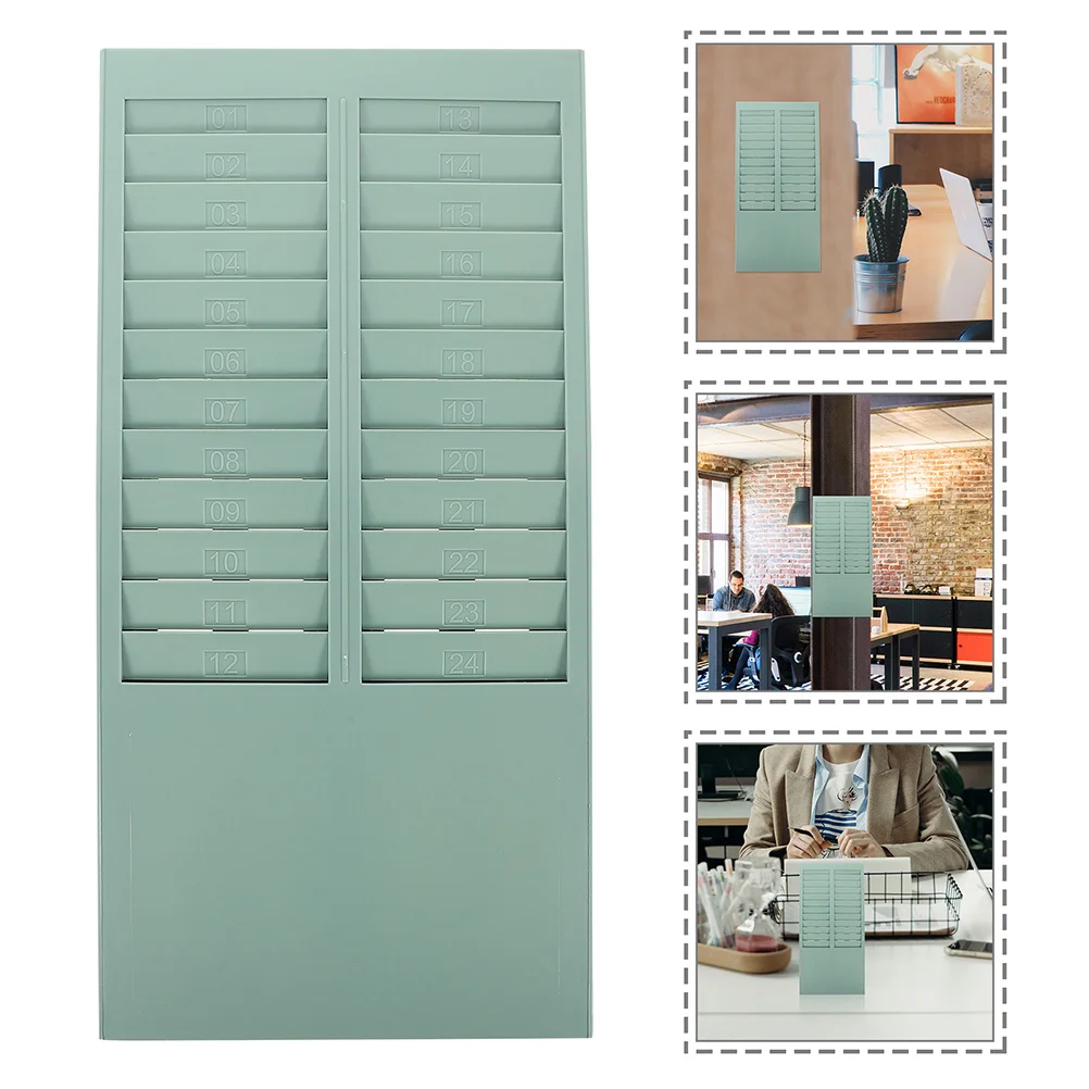 2 قطعة 24 فتحة حامل بطاقة الوقت حجم صغير سهل التركيب لمختلف البيئات المكتبية حامل بطاقة الرف