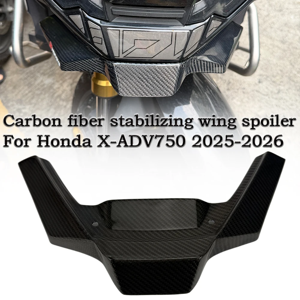 For Honda X-ADV 750 Motorcycle Front Spoiler Wing Fairing %100 Carbon Fiber, 2025-2026 XADV750 Fixed Lower lip Wing Aerodynamic