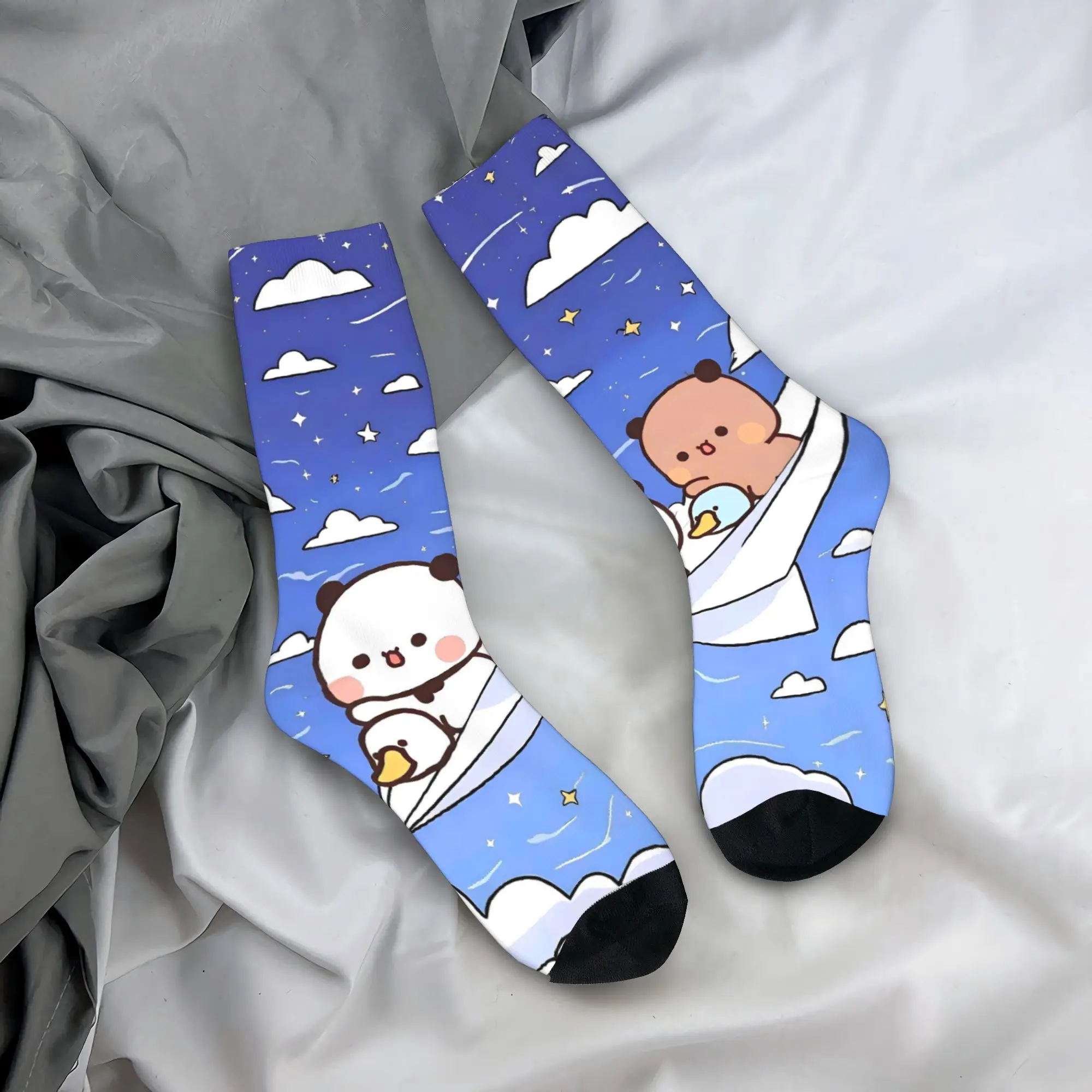 

Bear Cartoon Cute Bubu Dudu Socks Kawaii Stockings Men Medium Soft Running Sports Socks Autumn Pattern Non Slip Socks