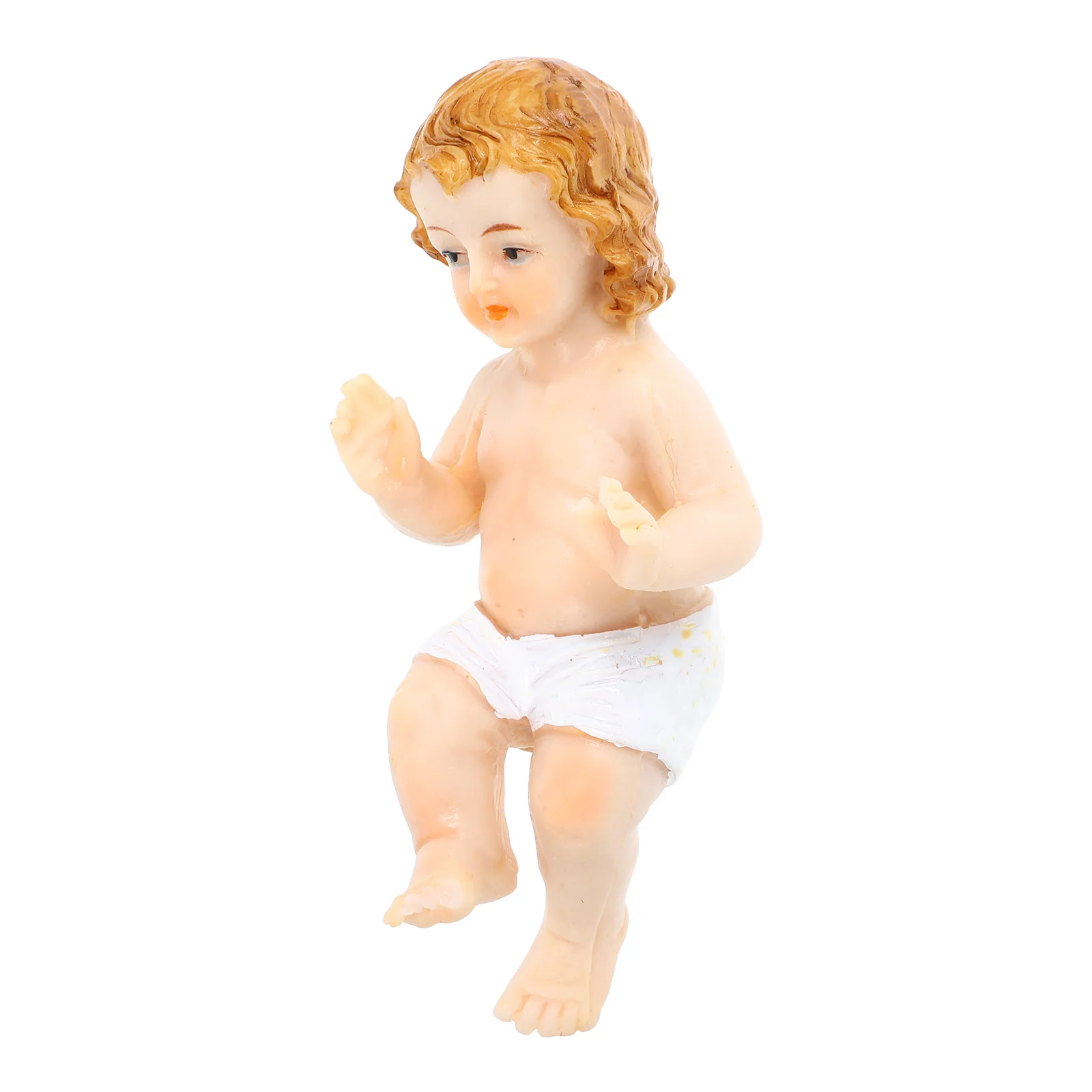 Resin Jesus Statue Baby Jesus Figurine Desktop nament Religious Decor Statue Home Office Decoration Resin Craft Decor