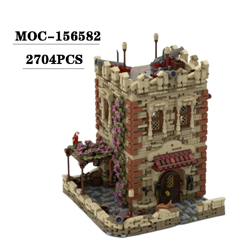 Building Block MOC-156582 Military Knife Island Scene Remade Castle 2704PCS Adult and Child Puzzle Birthday Christmas Toy Gift