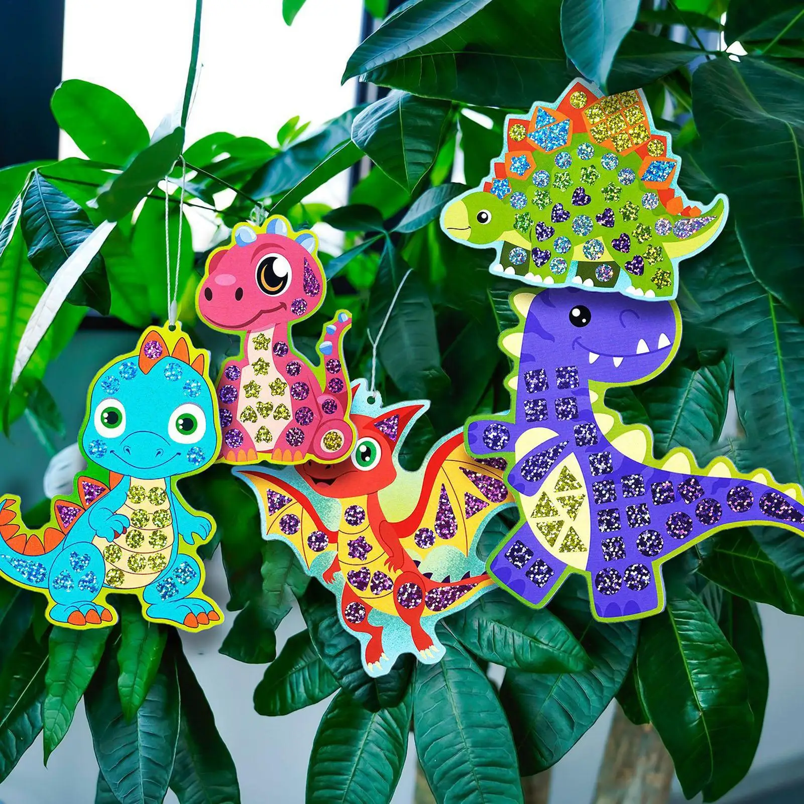 

Интерактивные мозаичные наклейки с динозаврами, развивающие игрушки, наклейки с животными, художественные и ремесленные игрушки для детей, для дома, класса, дошкольных учреждений