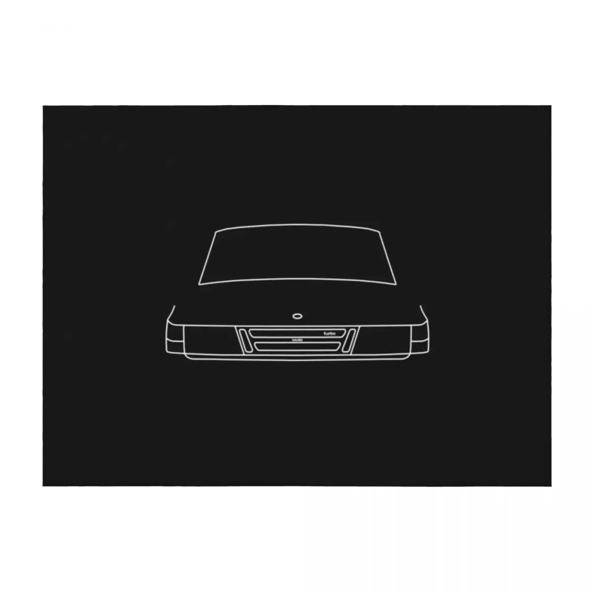 

Saab 900 outline graphic (white) Throw Blanket heavy to sleep Sofa Thermal Designers Blankets