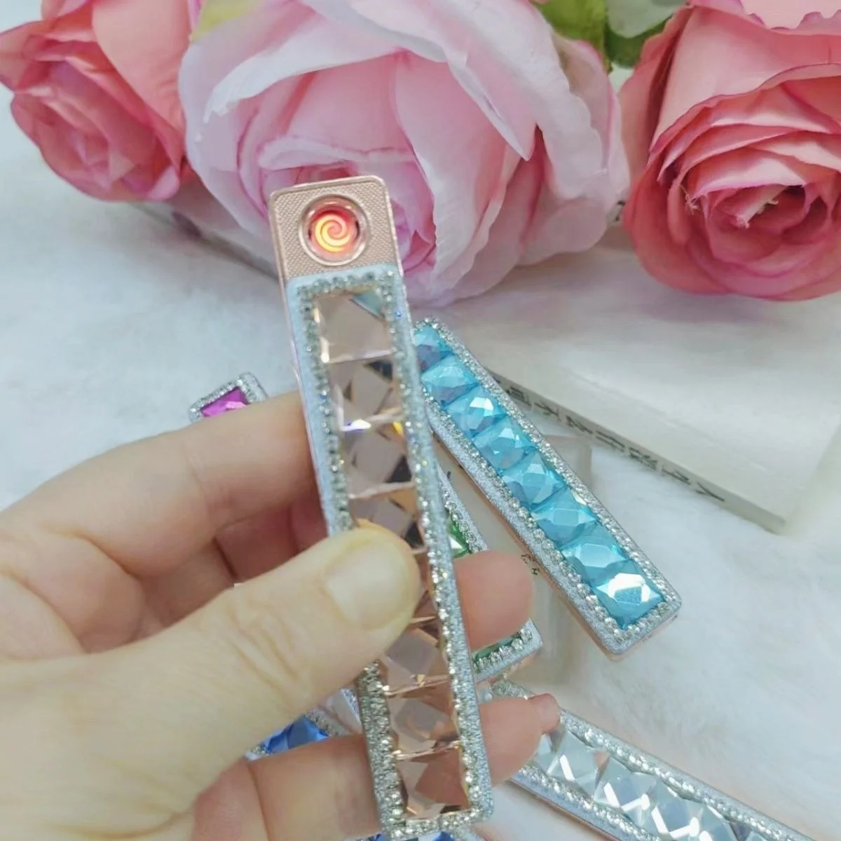 NEW Netflix Lighter Charging Personalized Creative Gifts For Women With Diamond Usb Cigarette Lighter Electric Tungsten Lighter