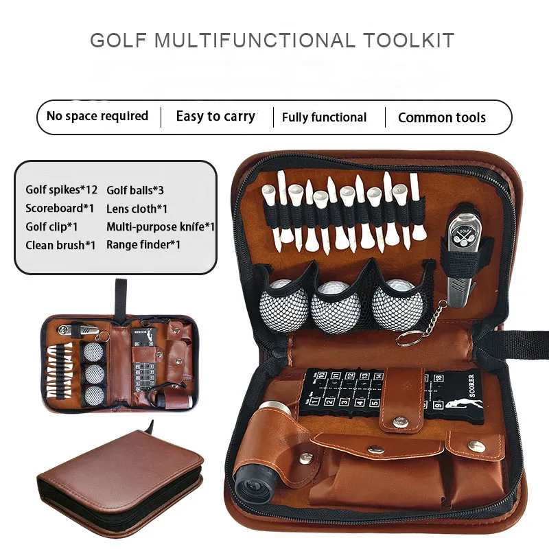 

Golf accessories set, including high-end golf box golf balls, rangefinder, golf tee, ball brush, scorer, golf gifts for men and