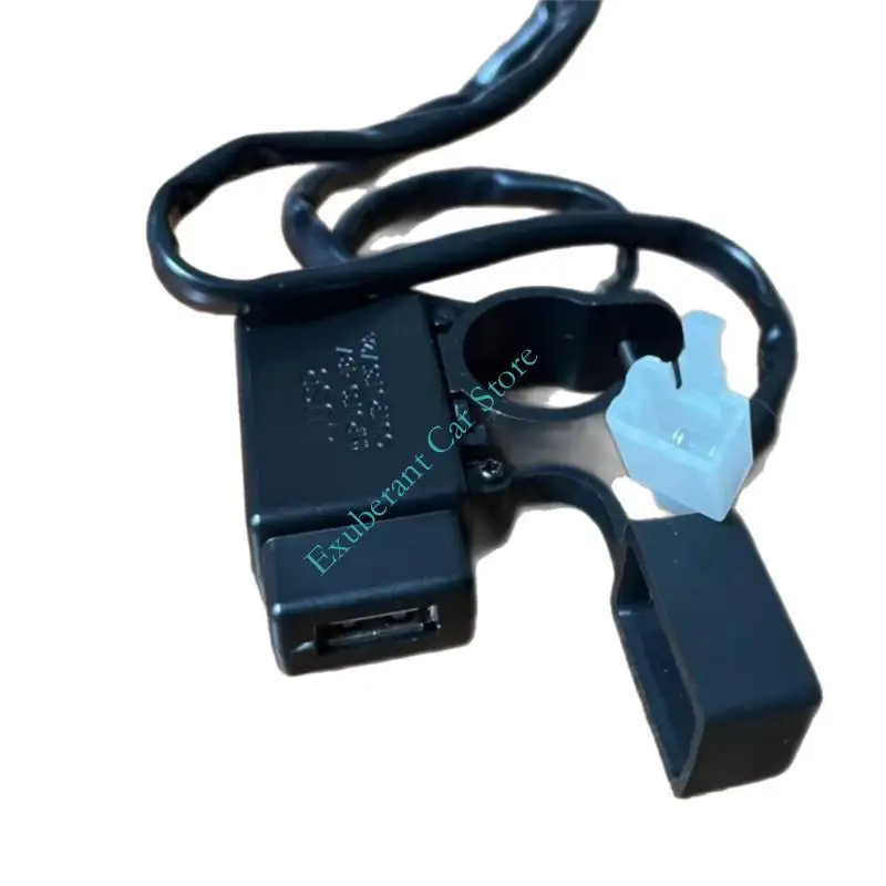 Universal Motorcycle Handlebar USB Chargers 12/24V Fast Charging Shock Resistant ABS Construction for Bikes