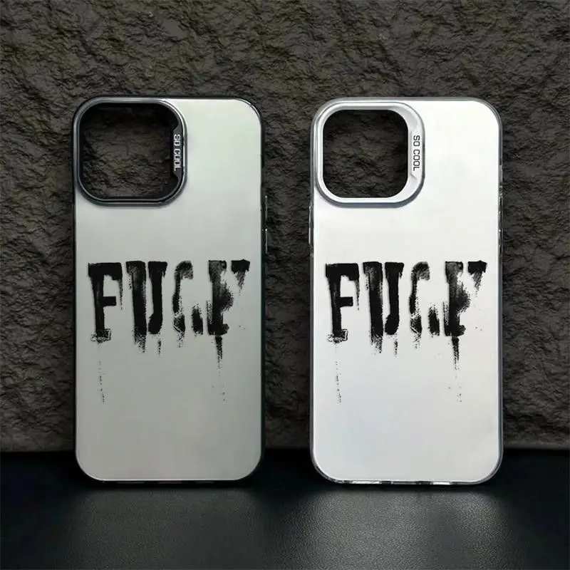 

Черный креативный чехол для iPhone с английским алфавитом для iPhone 16, 15, 14, 13, 12, 11 Pro Max XR XS MAX 7, 8 PLUS MINI INS, роскошный матовый чехол