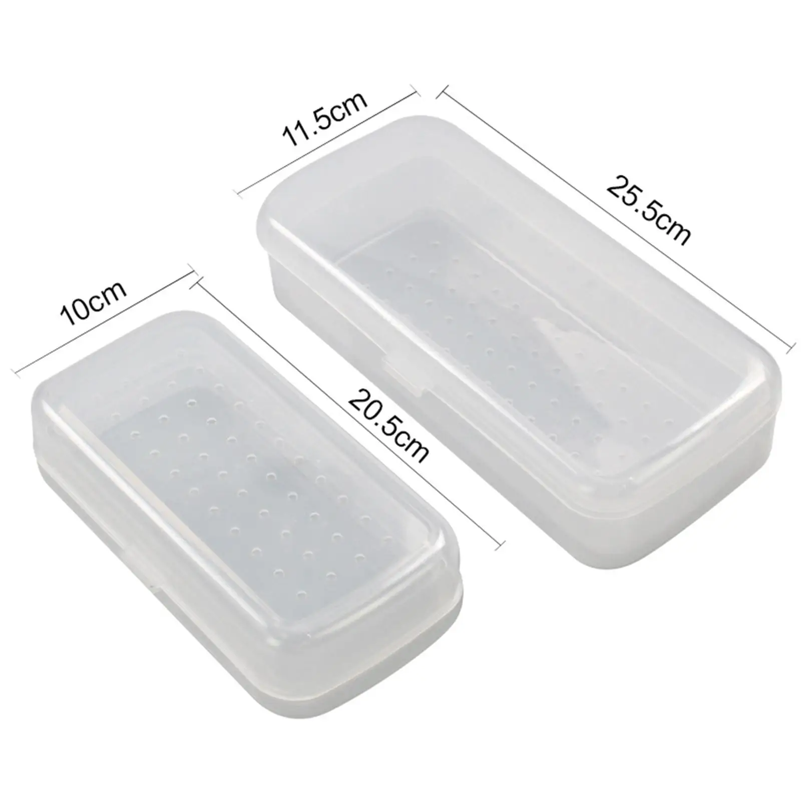 Transparent Plastic Sterilizing Tray for Nail,Tweezers Nail Art Tool No Odor