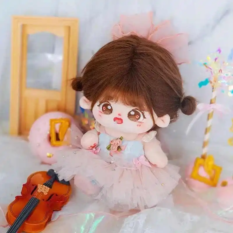 Ropa para muñecas de 20cm, zapatos de baile de Ballet, vals, vestido rosa, falda, traje, accesorios para muñecos de peluche, juguete de Anime para niños