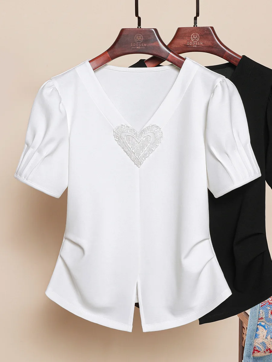 

Women T Shirt Summer 2024 Luxury Designertop High Quality Rhinestone Embelished Tops Free Shiping Clothes Women Shirts Y2k 3xl