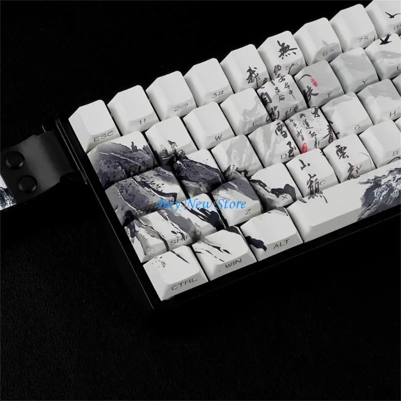 

20CE PBT Keycaps Side Printed The legends of chusen Keycaps for Mechanical Keyboards