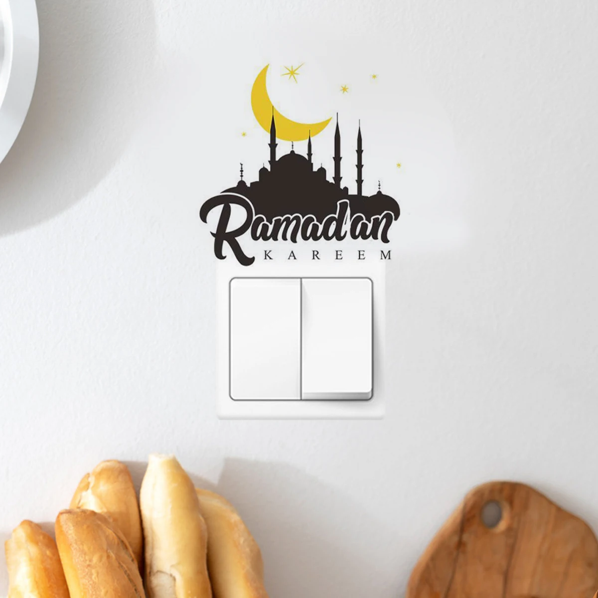 EID Mubarak Switch Sticker Wall Sticker Ramadan Decoration for Home 2025 Switch Sticker Ramadan Kareem Islamic Muslim Decoration