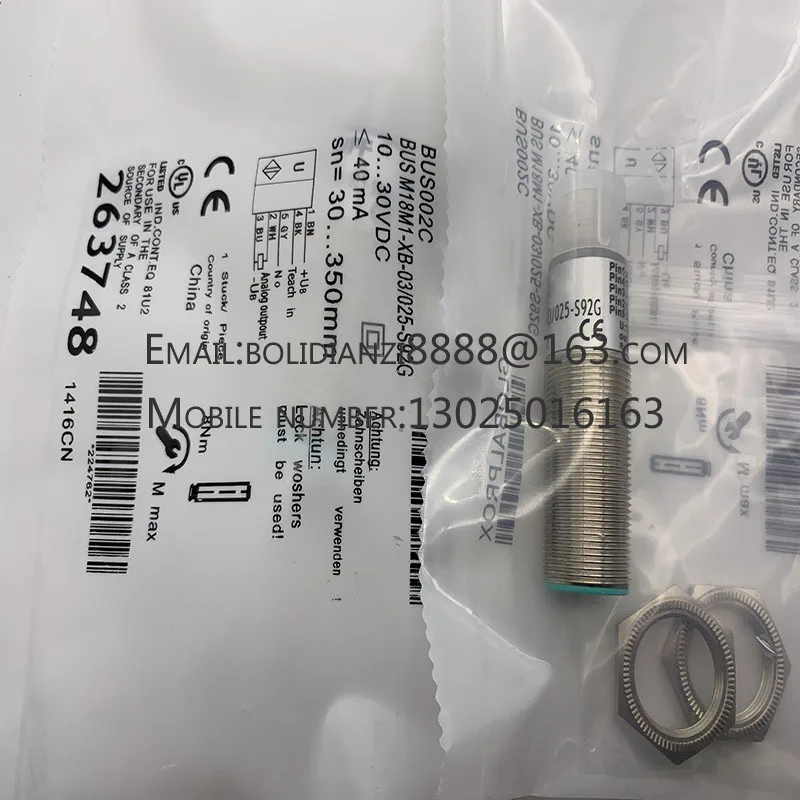 New ultrasonic sensor BUS0024 BUS M18M1-XA-03/025-S92G