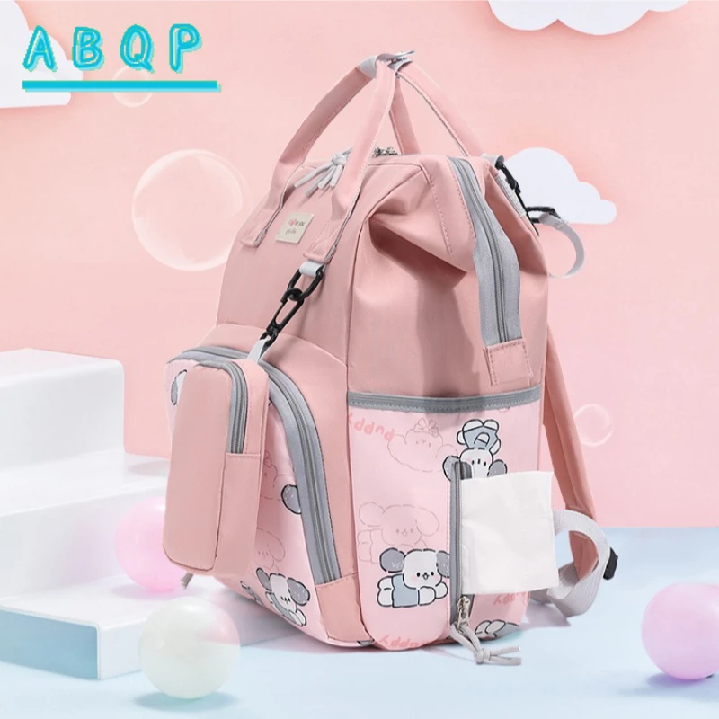 New Baby Diaper Bag Backpack Large Capacity 2-piece Diaper Bag Backpack Fashionable Out-and-out Storage Baby Bag Multi-function