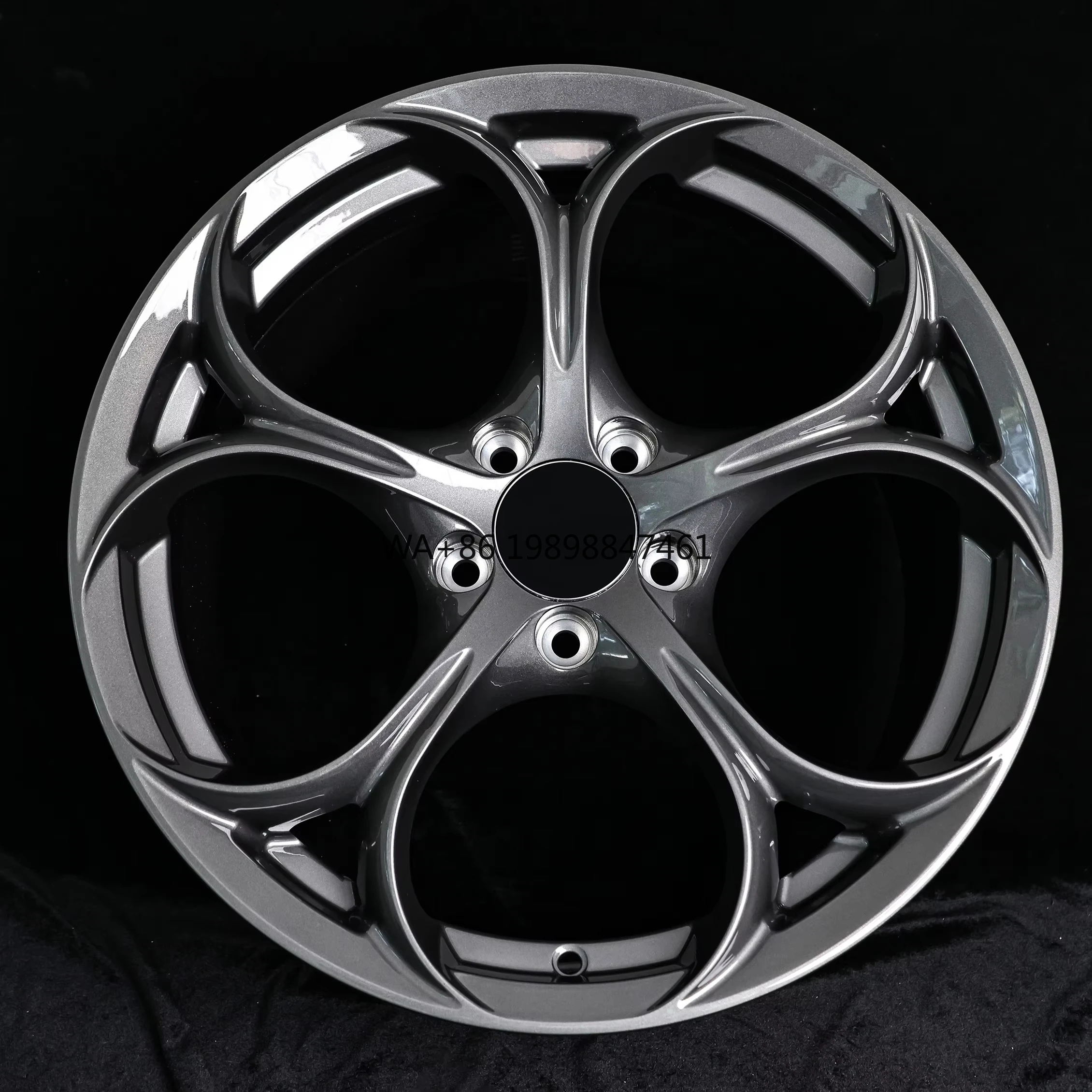 

Factory Supply 19 Inch 5*112 Custom Forged Wheels 2 Color Black Aluminum 40mm 35mm 25mm Customizable ET for Giulia Cars New