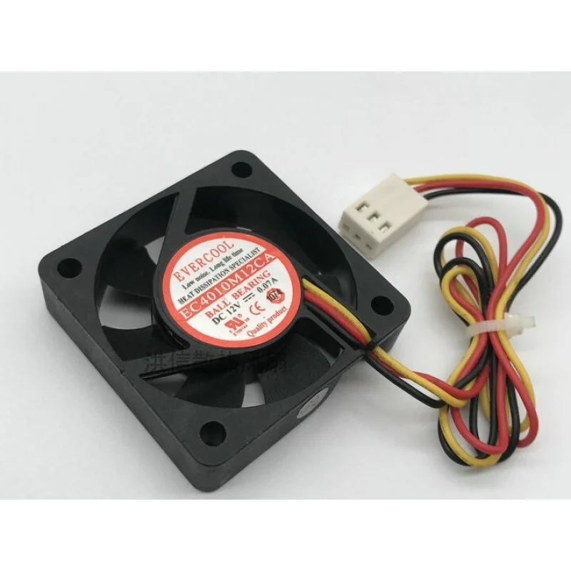 S+   EVERCOOL EC4010M12CA 4010 12V 0.07A 4CM 40mm 3-wire Ball Fan 3pin