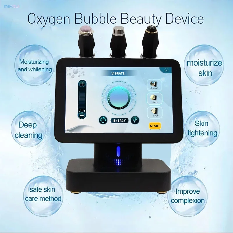 Three in one oxygen jet facial mask machine exfoliating carbon dioxide bubble oxygen facial mask machine