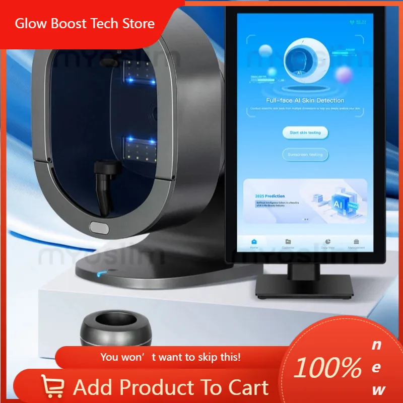 

NY3D Facial Skin Analyzer Machine 15.6/21.5 Inch AI 8 Light Spectrum Skin Care Scanner Hair Analysis for Business Beauty Care