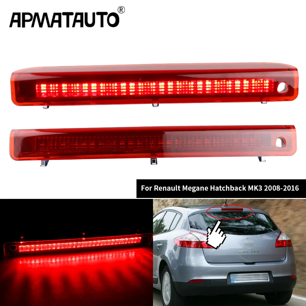 1pc  High Mount Stop Light For Renault Megane MK3 Hatchback 2008-2016, 265900006R 3rd Brake Lamp, Rear Brake Lights