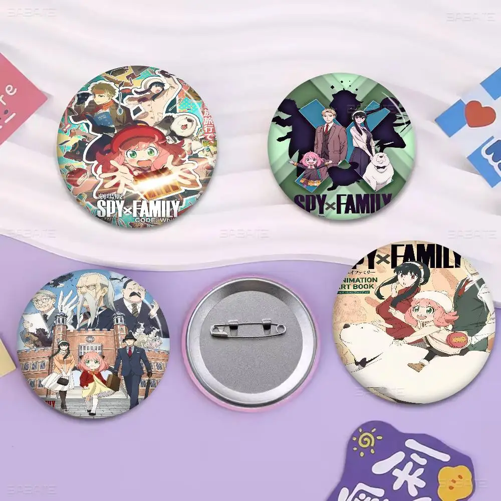 

Popular Anime Spy X Family Badges Creative Tinplate Soft Button Pins Animal Icon Brooch Lapel Backpack Badge Accessories Pin