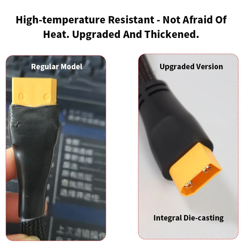 XT90 Male to Female Extension Line 8AWG 9AWG XT90 Charging Connector Cable High-power Electric Vehicle Charging Port Soft Cord