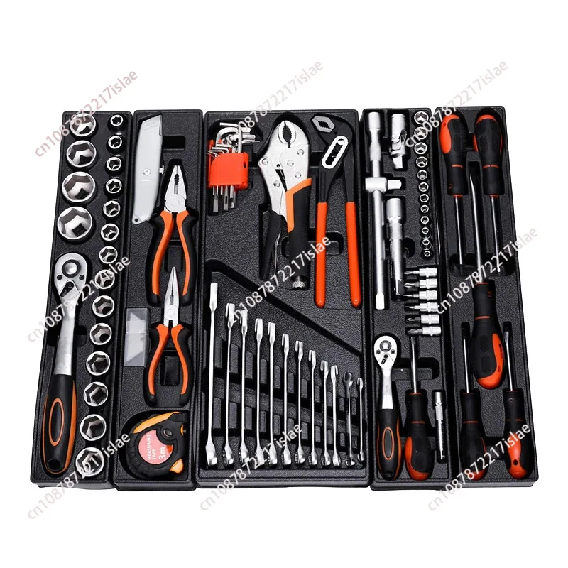 Auto repair tools Comprehensive toolbox 85-piece set Three-layer iron box Quick wrench Dafei Xiaofei Combination sleeve