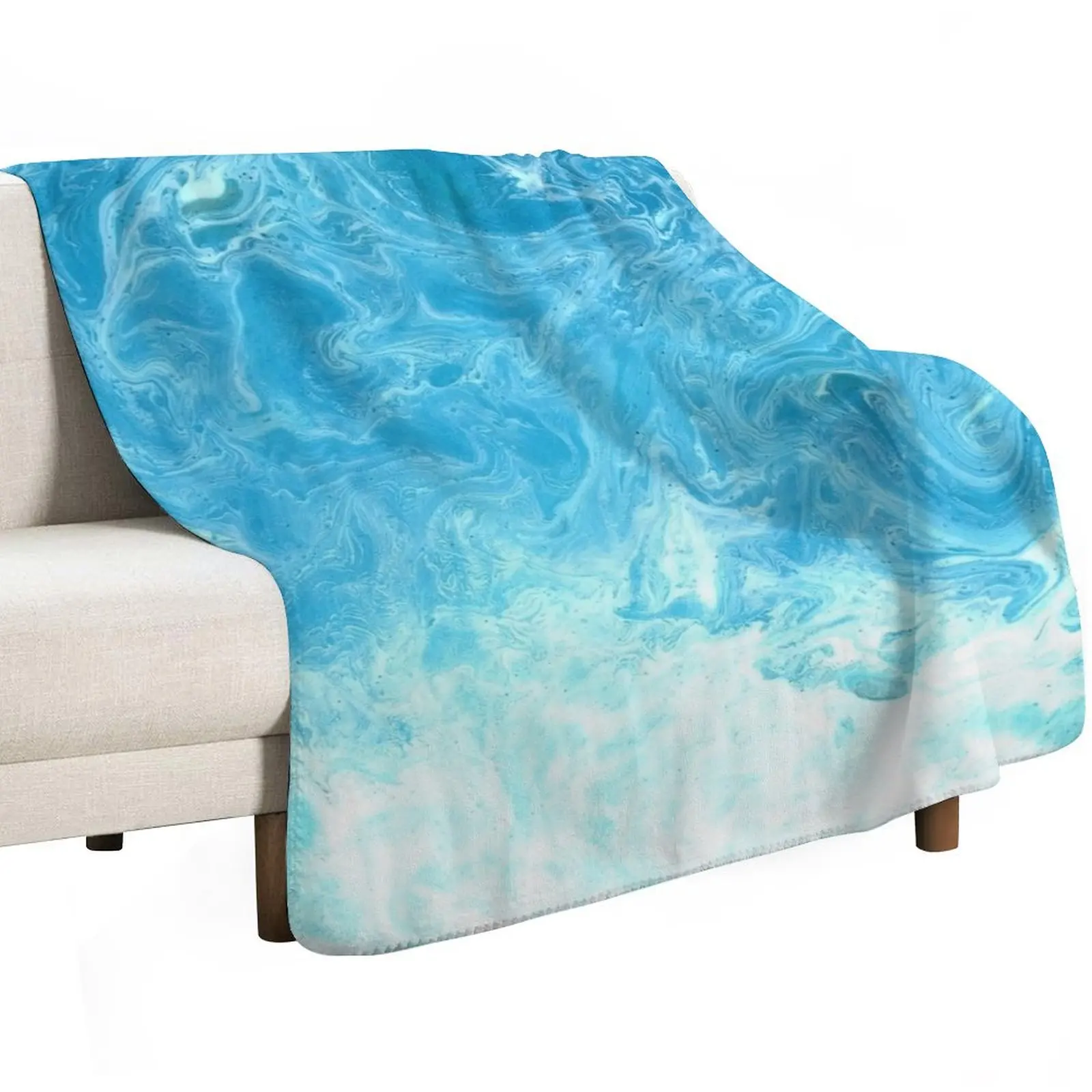 Ocean Turquoise Throw Blanket Designers for winter Nap Blankets For Baby Decorative Sofas Retros Blankets