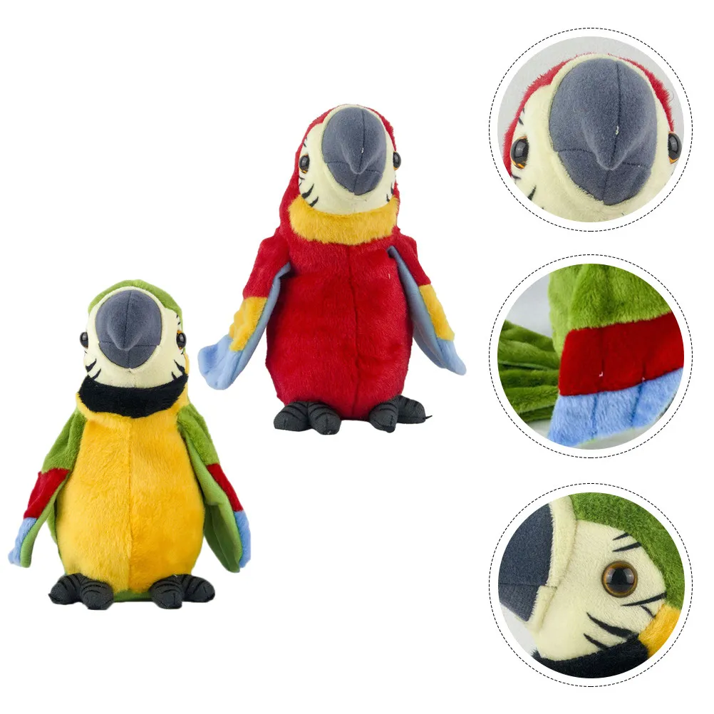 

2 Pcs Toys for Babies Repeat Parrot Recording Talking Supplies Electronic