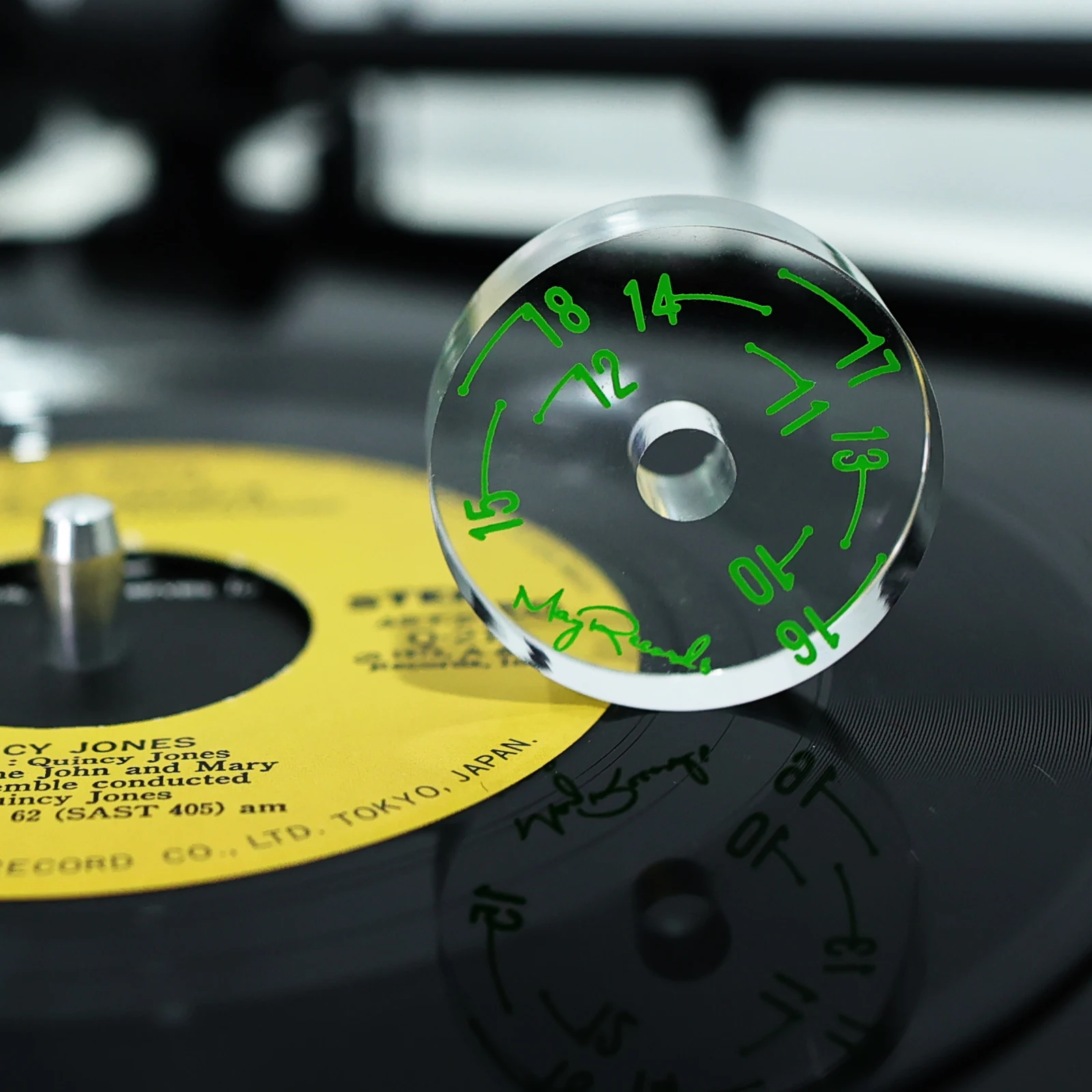 محول القرص الدوار لسجل EP ، مركز القرص الدوار ، 45 دورة في الدقيقة ، أكريليك شفاف ، قابل للتعديل ، عرض ساخن ، 7in