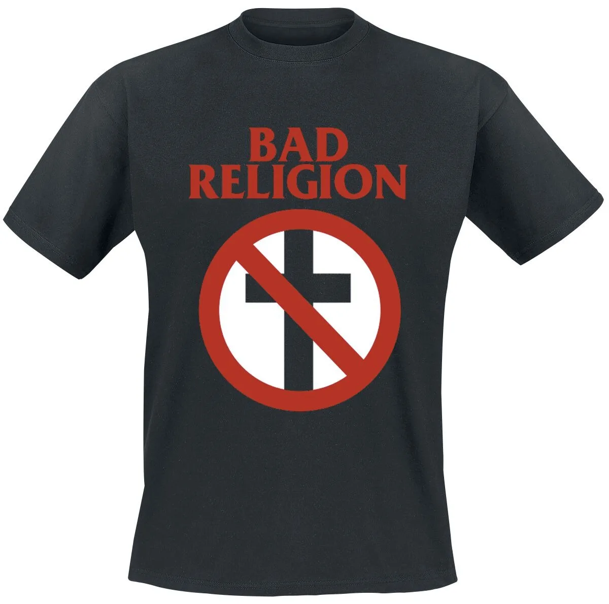 Camiseta de algodón con gráfico minimalista antirreligioso de Bad Religion, camiseta unisex de estilo punk rock, camiseta negra de manga corta
