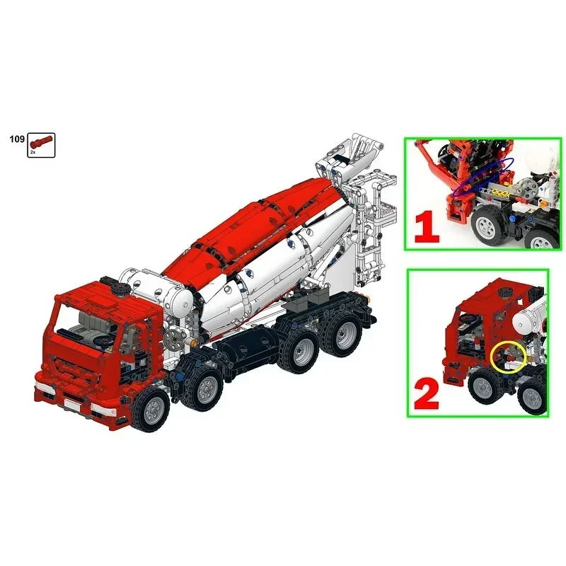 MOC-46913 Béton centre commercial Camion Épissage Assemblage Nuit De Construction Modèle 2492 Pièces • décennie s De Construction Enfants Anniversaire Jouet Cadeau