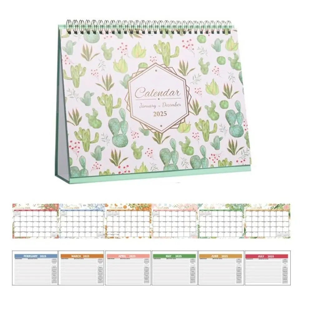 12-Month 2025 Desktop Calendar Efficient Scheduling To Do List Table Planner Calendar Countdown Schedule Organizer