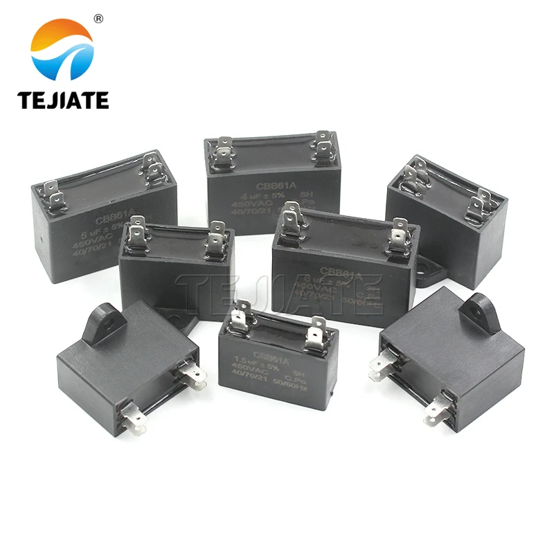 CBB61 air conditioner fan capacitor 1.2/1.5/2/2.5/3/3.5/4/4.5/5/6/7/8UF starting capacitor