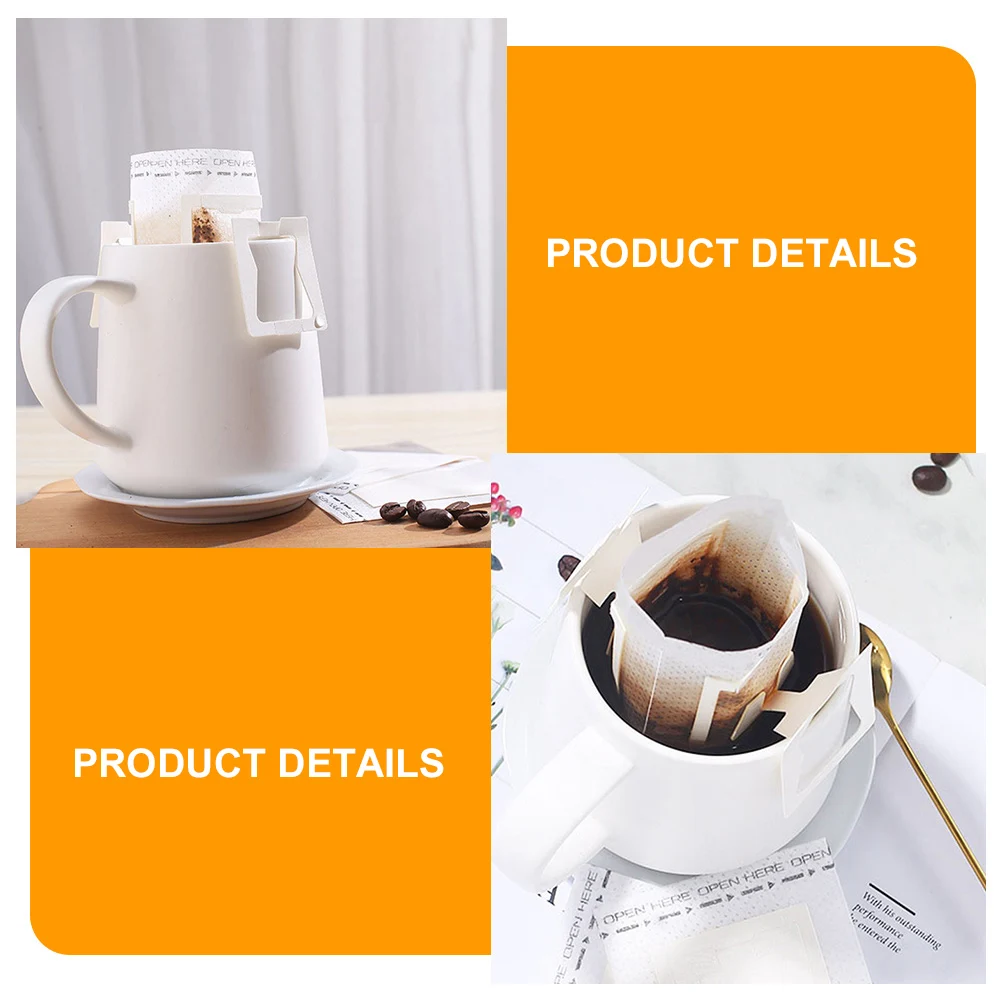 

50Pcs Disposable Hanging Ear Drip Coffee Filter Bags Single Serve Coffee Filters Portable Tea Filtration Bags Loose Leaf Holder