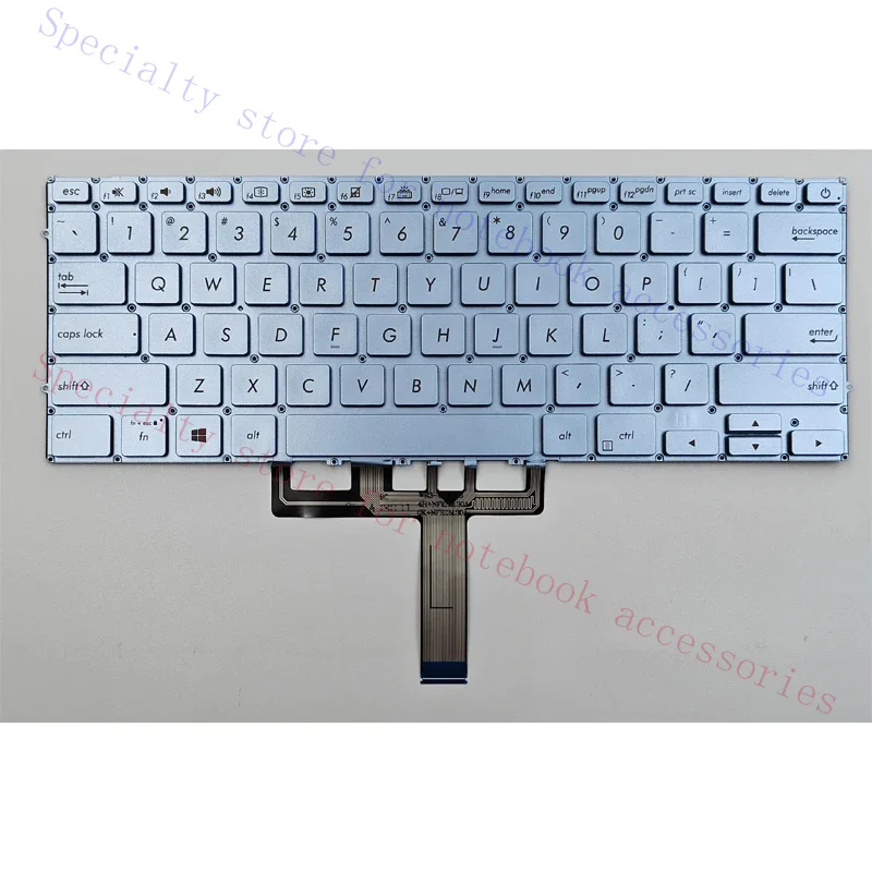 New For Asus ZenBook S13 UX392 UX392F UX392FN UX392FA Series Laptop Keyboard US Blue With Backlit