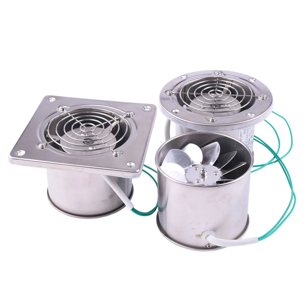 4 zoll 6 Zoll Edelstahl Auspuff Fan Wc Küche Bad Hängen Wand Fenster Kanal Fan Luft Ventilator Extractor Gebläse