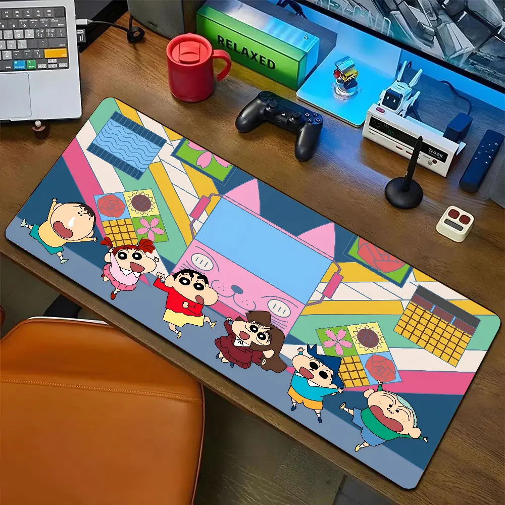 Anime C-Crayon S-Shin-chan Mousepad Mouse Mat Desk Mat With Pad Gaming Accessories Prime Gaming XXL Keyboard Pad Padding Mat