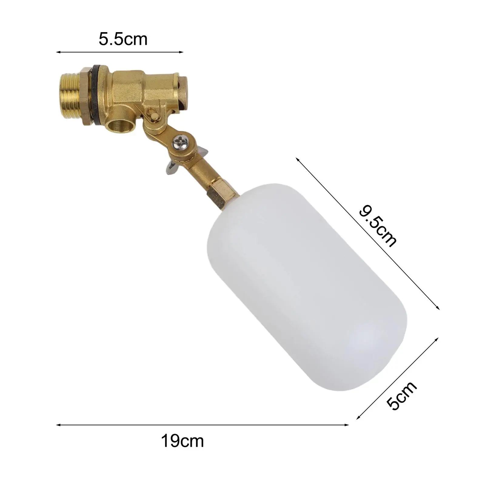 Livestock Tank Valve Float Valve Filling System 19*5cm Water Efficient Water Control High Water Pressure Tolerance