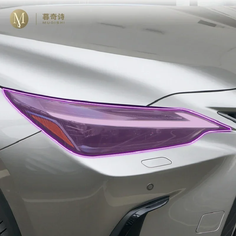 

Car Exterior PPF protective film Headlamp scratch protection TPU transparent film Smoked black For Lexus NX 200 300 2022-2023