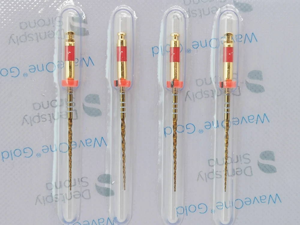 10PKS Dental Rotary Wave One Gold Files Niti Heat Activation Endodontic Flexible Dentist Use for Root Canal