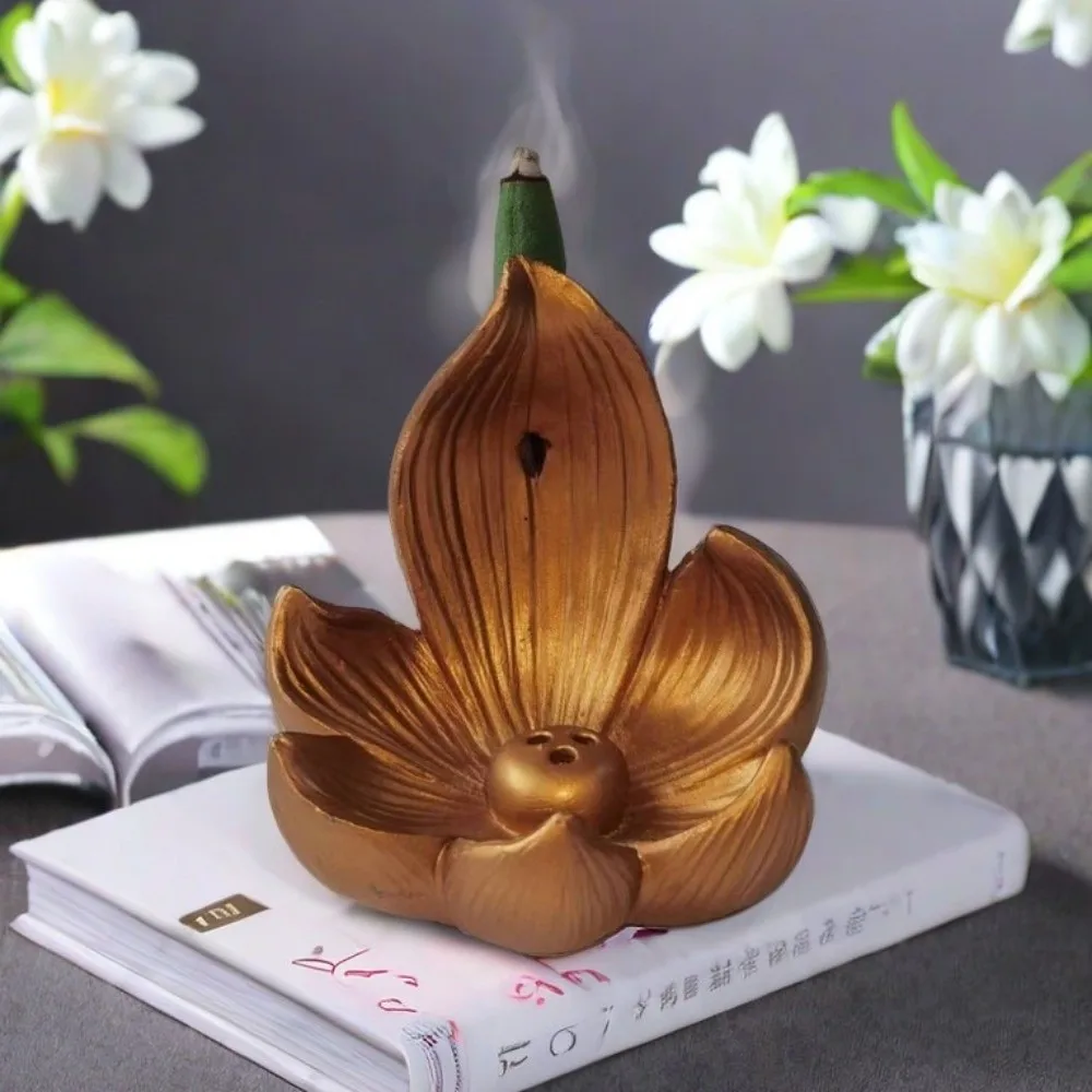 Creative Resin Incense Burner Stick Holder Sandalwood Coil Base Incense Plate Lotus Line Incense Holder Temples Yoga Studios