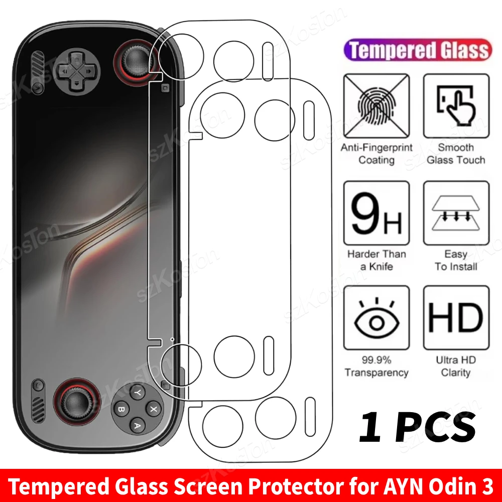 1 Stück 9H gehärtetes Glas Displayschutzfolie für AYN Odin 3 Spielekonsole, kratzfest, ultraklar, für Odin3 Gaming-Zubehör