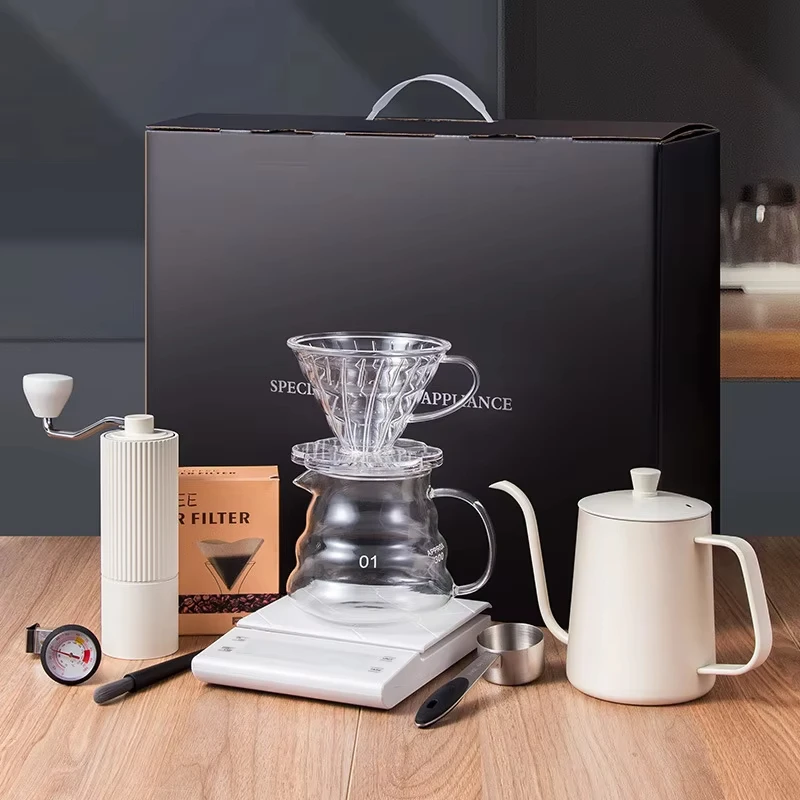 WISDOM Professional-Grade Pour-Over Kettle Set Manual Brewing Coffee With Logo Share Pot for Travel Coffee & Tea Kits