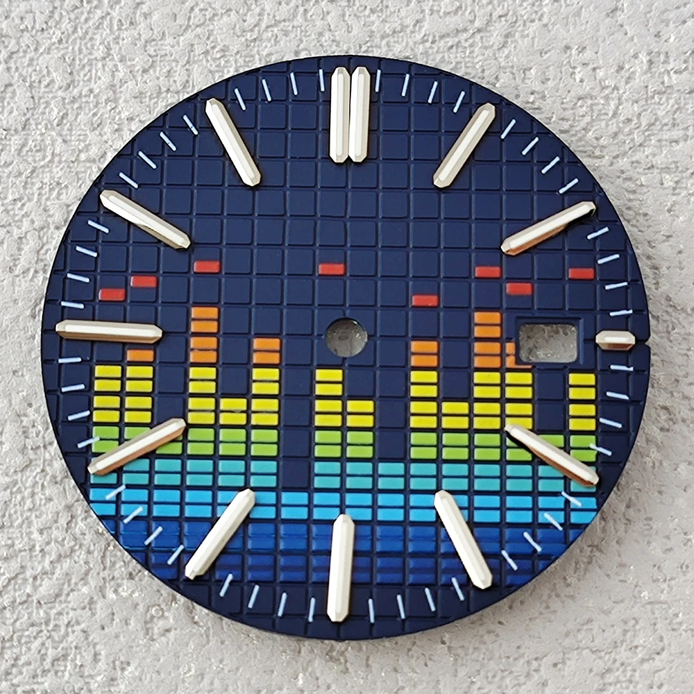 31.8mm NH35 dial watch dial green luminous rhythm personalized dial suitable for NH35 NH36 automatic movement watch parts